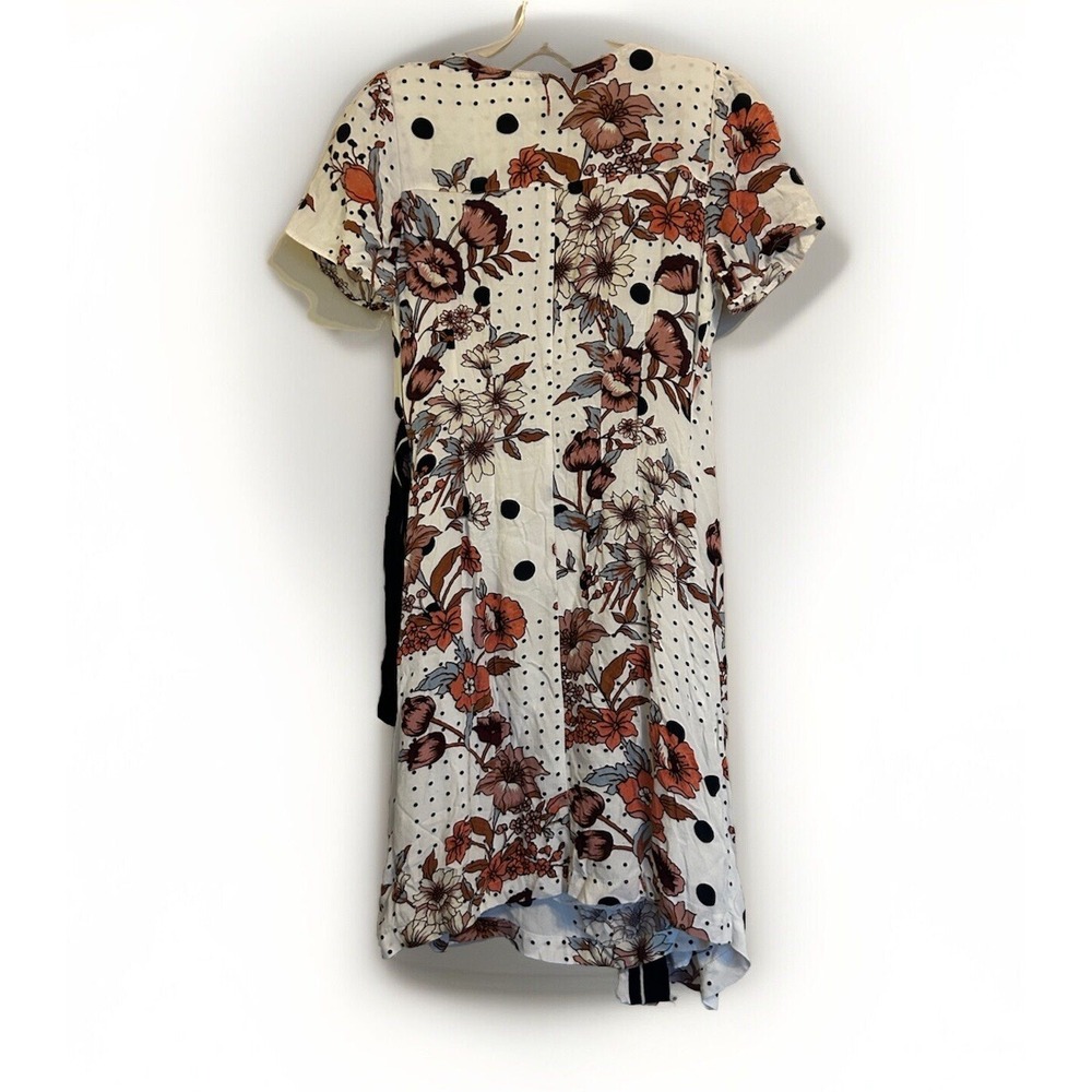 Anthropologie Maeve Floral Aubrey Tie Waist Wrap Dress 2 S Boho Resort Feminine - Picture 2 of 10